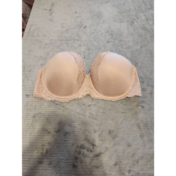 Victoria's Secret Very Sexy size 36D Beige Strapless Bra No Straps - Picture 1 of 2